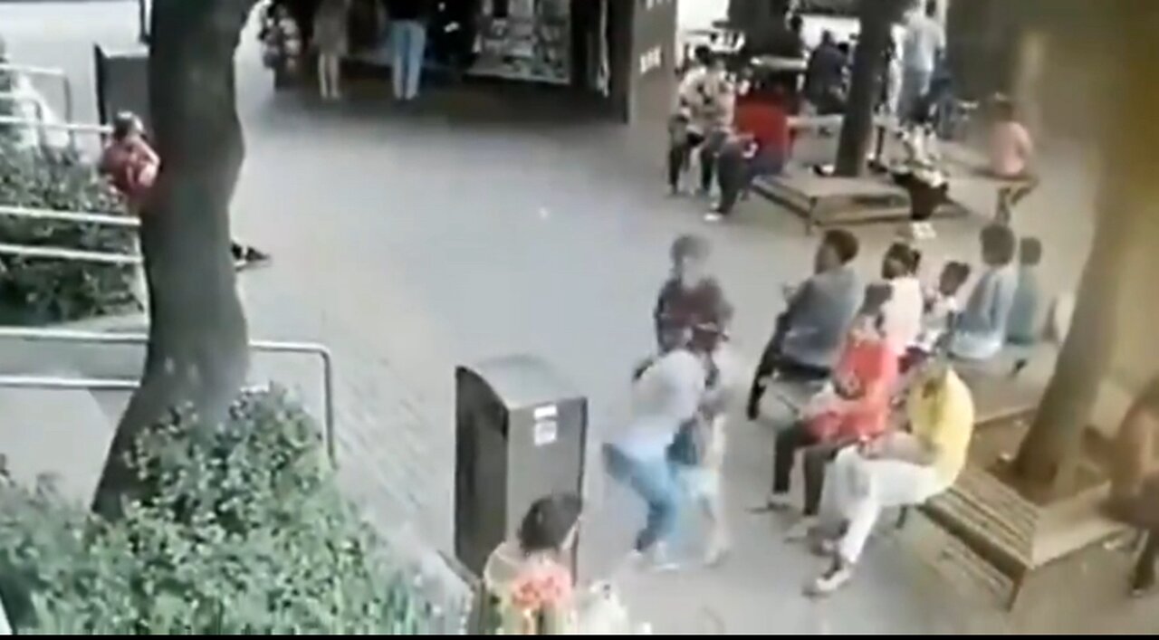 Man assaults a woman and gets his A$$ kicked by men