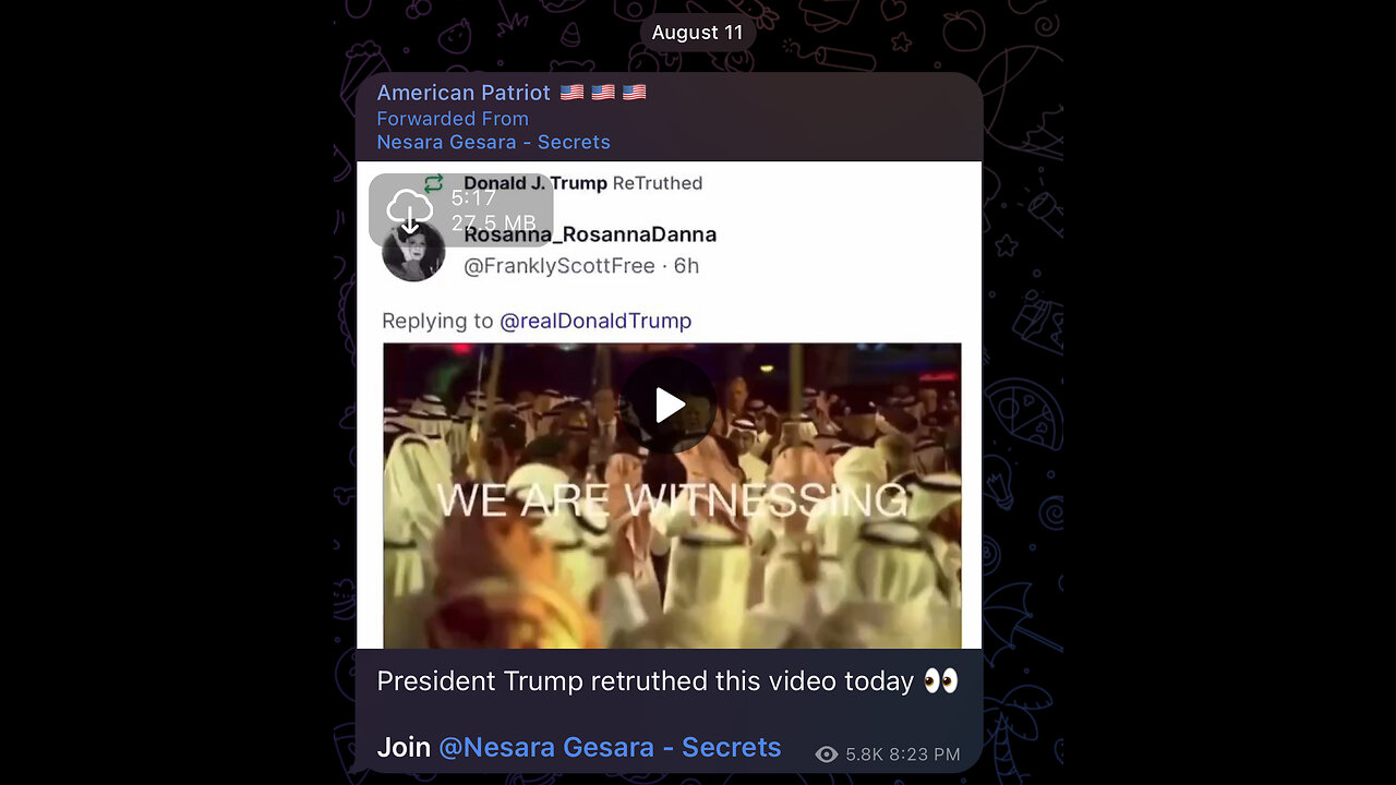 President Trump retruthed this video today 👀