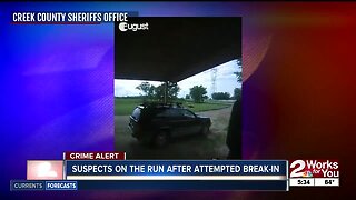 Suspects on the run after attempted break-in