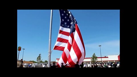 The Raising of the Flag ~ Morris' 9/11 Memorial Park ~ 6-14-12