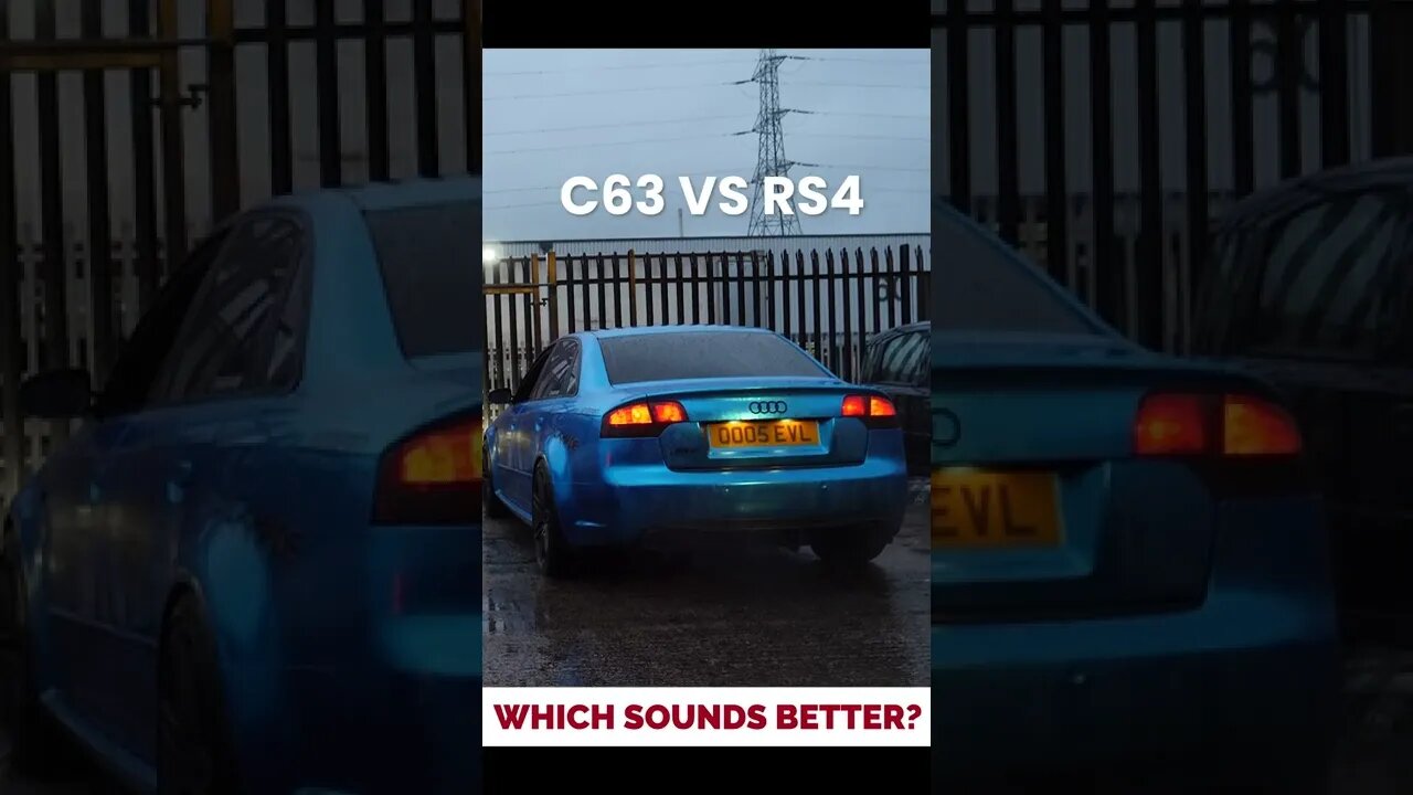 Custom B7 RS4 Exhaust vs Decatted W204 C63 *RIDICULOUSLY LOUD*