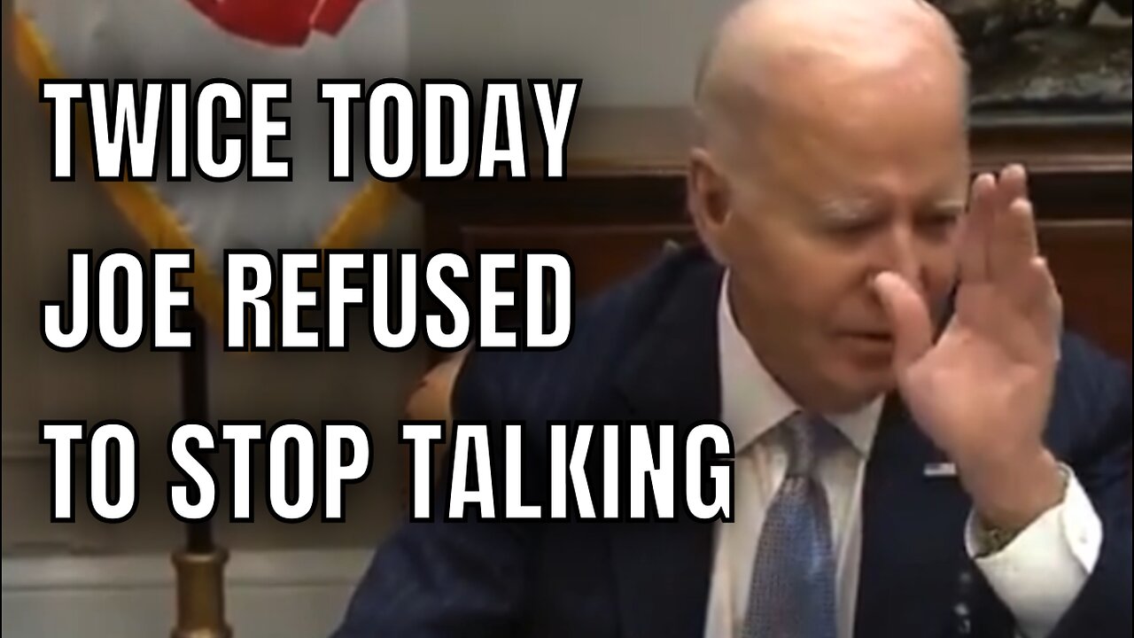 Joe was RAMBLING INCOHERENTLY TODAY, so his staff tried to SHUT HIM DOWN…TWICE!