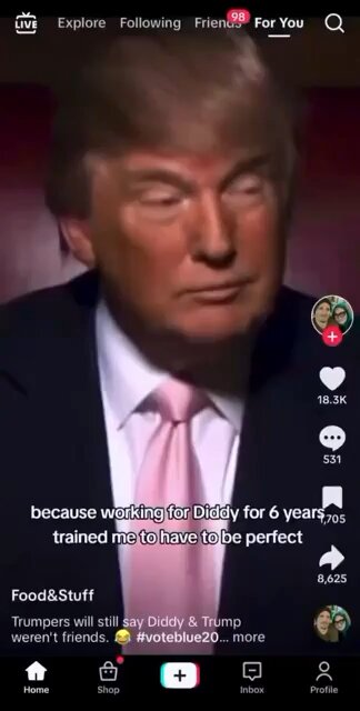 Trump Loves Diddy, They Are Good Friends 🫢🤭