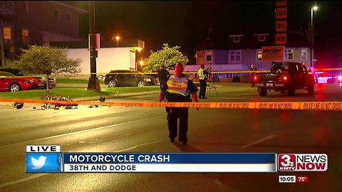 Motorcyclist injured in accident near 38th and Dodge streets