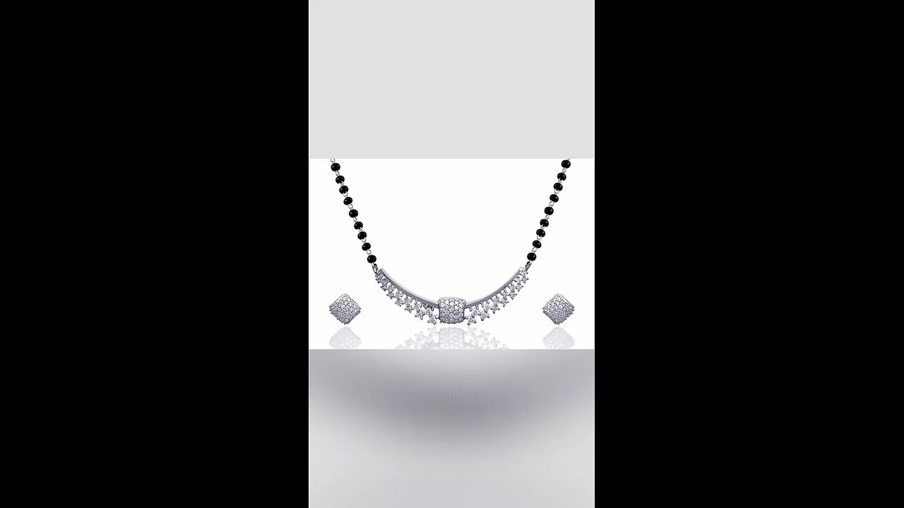 silver short mangalsutra design #