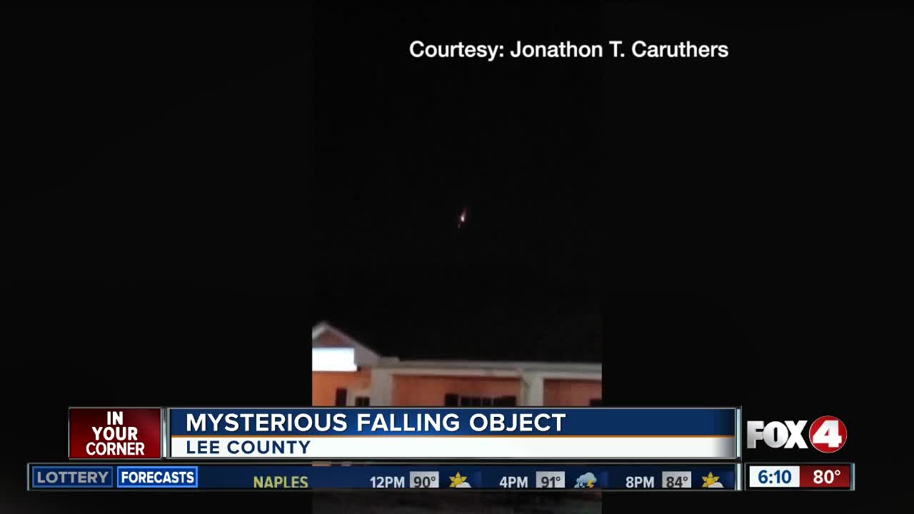 Mysterious object falling in the sky overnight over Florida