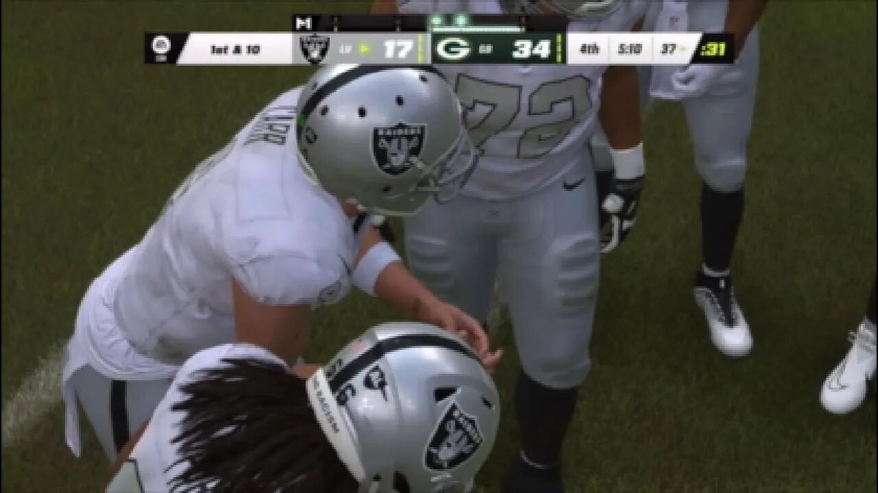 Raiders @ Packers Using My ALL Madden CPU Vs. CPU Gameplay Sliders PS5 4k60fps Performance Mode