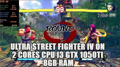 Ultra Street Fighter 4 on GTX 1050Ti Core i3 6100