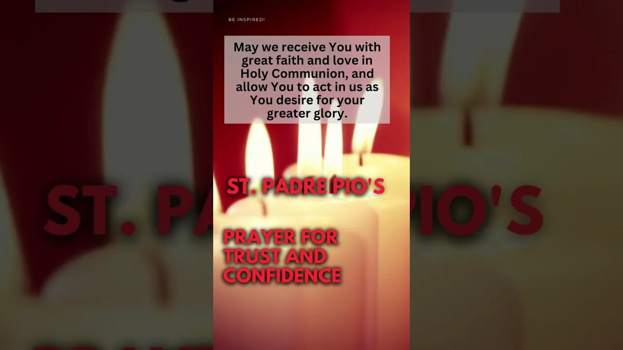 ST. PADRE PIO | PRAYER FOR TRUST AND CONFIDENCE #unitedstates #philippines