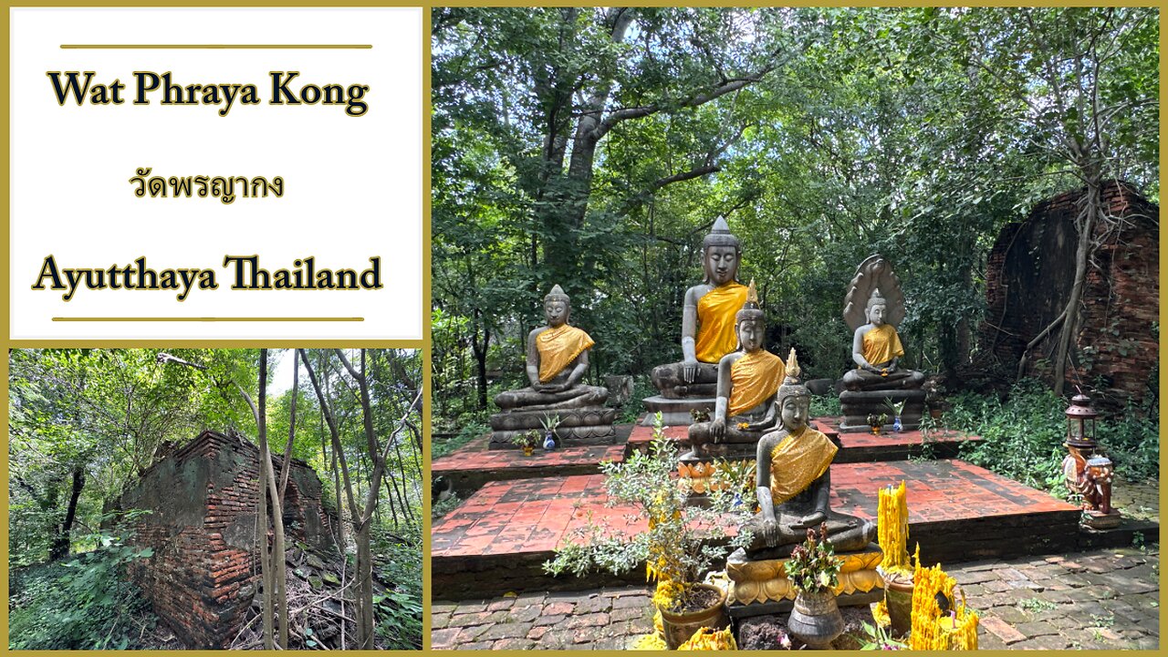 Wat Phraya Kong วัดพรญากง - Abandoned Ruin Converted Into a Meditation Center - Ayutthaya Thailand