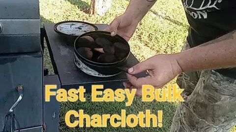 Fast easy bulk charcloth.