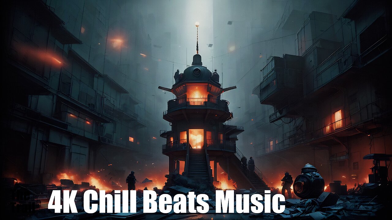 Chill Beats Music - Electronic Burn It Down | (AI) Audio Reactive Film Photography | Dystopia