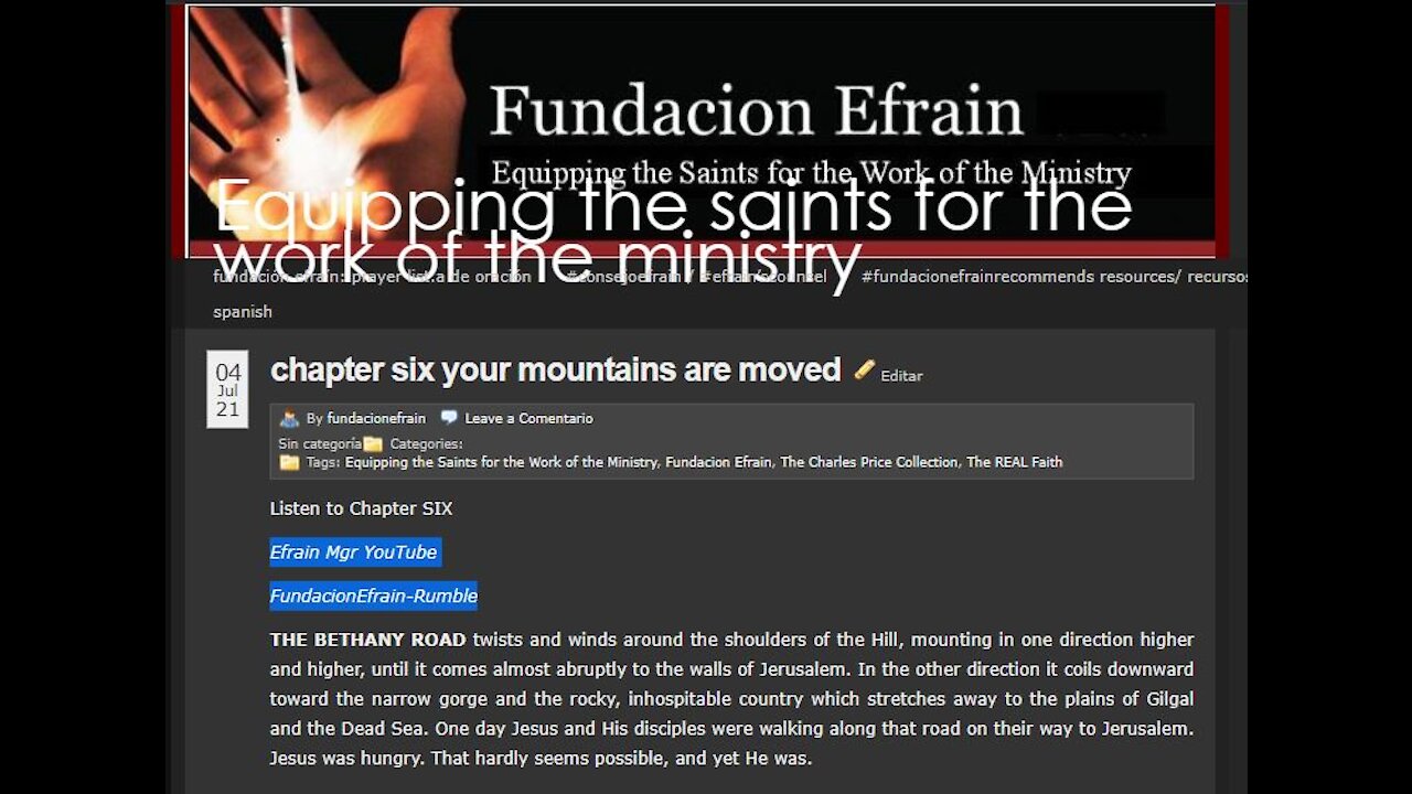 Chapter SIX Your Mountains are Moved