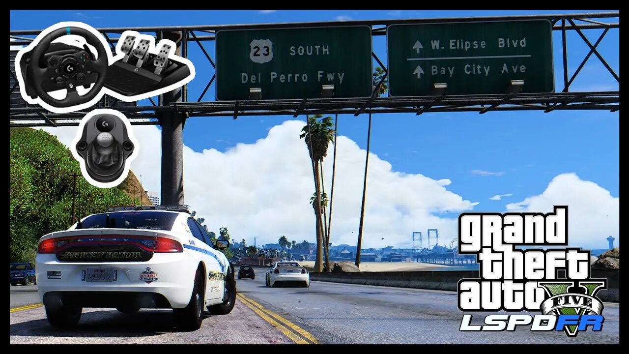 San Andreas Highway Patrol Wheel & Pedals Patrol | GTA V LSPDFR