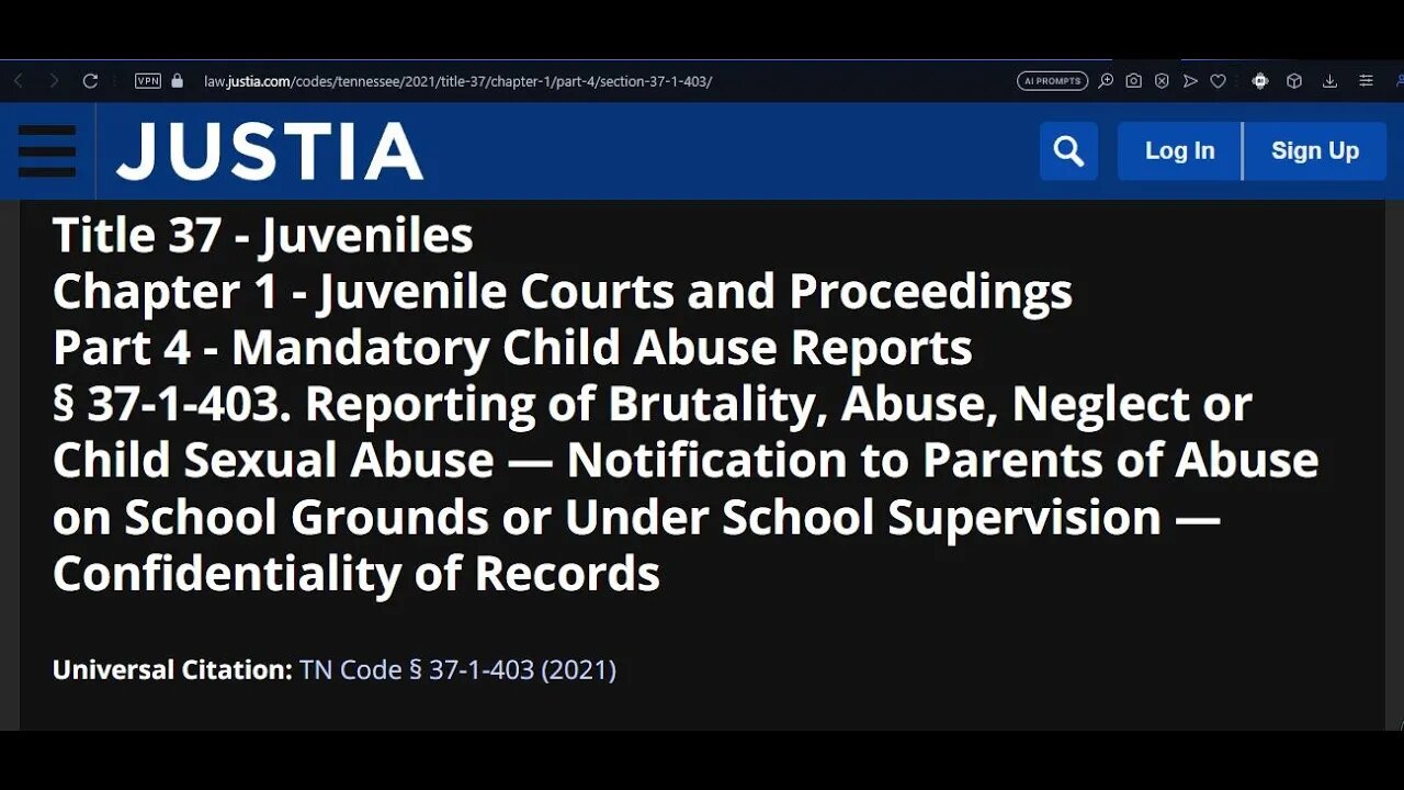 Mandatory Child Abuse Reports§ 37-1-403 Reporting of Brutality, Abuse, Neglect or Child Sexual Abuse