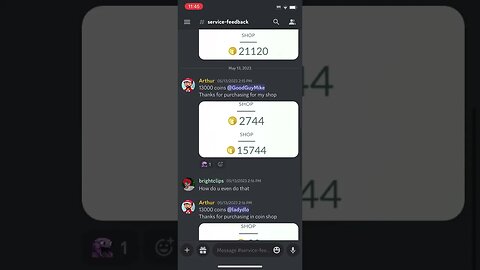 Cheap Coins Discord Service on my Discord