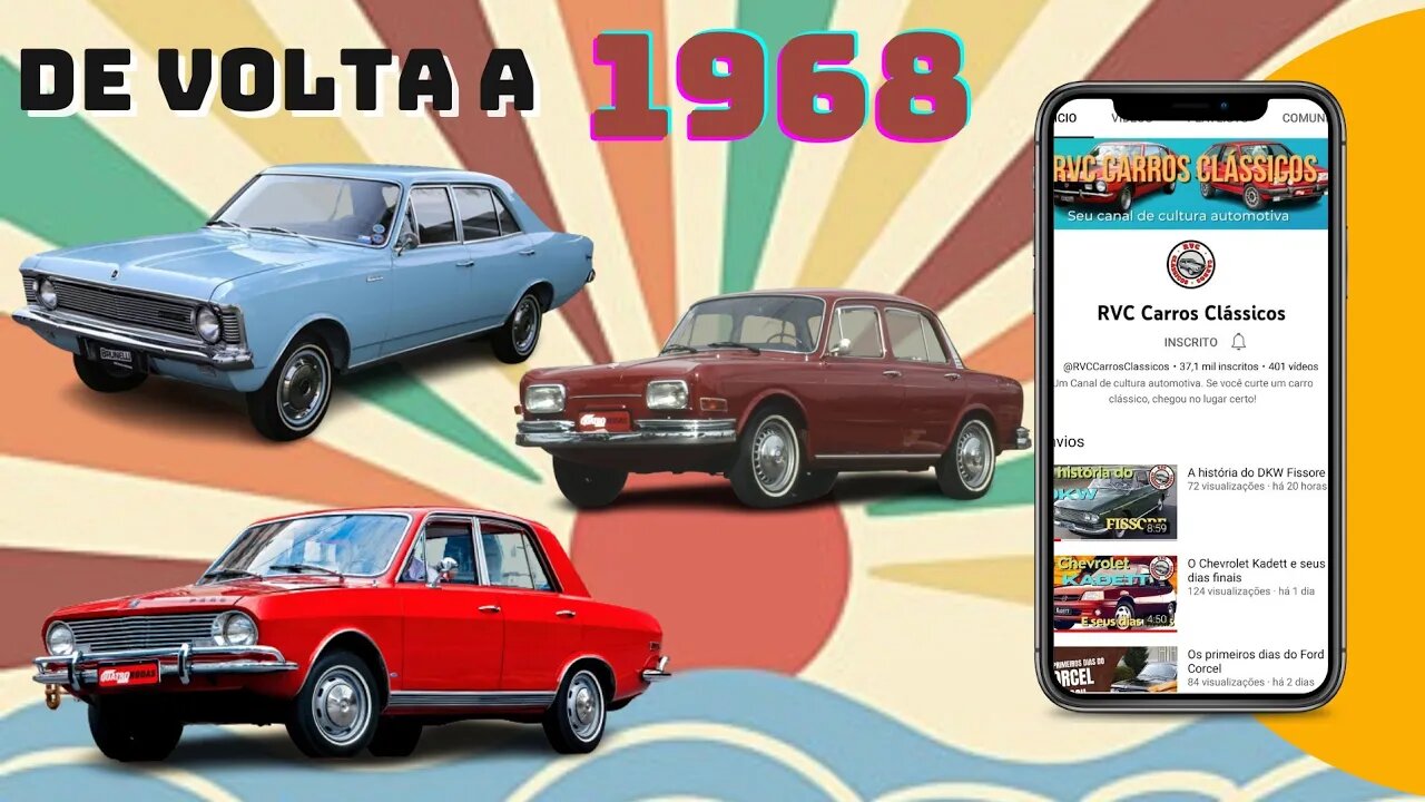 De volta a 1968: Ano de importantes lançamentos automobilísticos