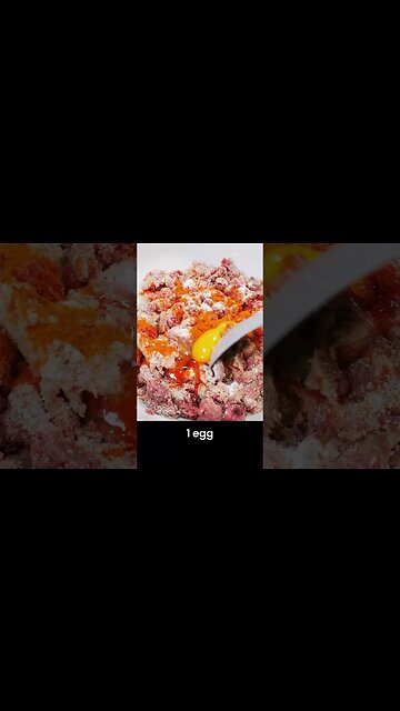 STUFFED GROUND BEEF BALL #vilmakitchen