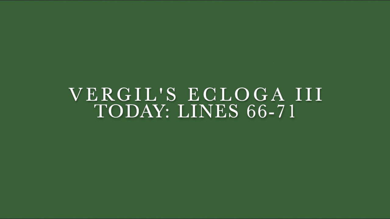 Vergil Ecloga III Lines 66–71