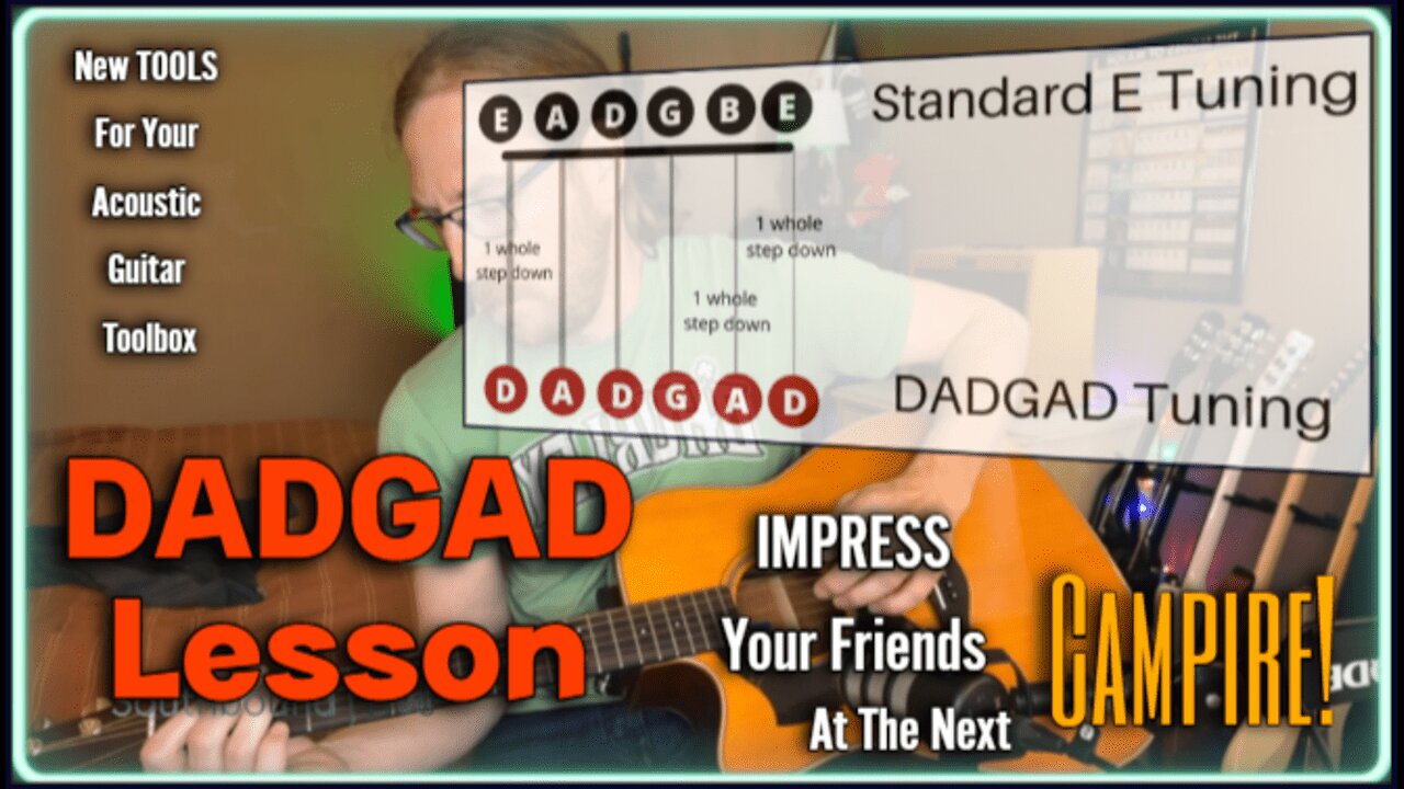 One-Finger Acoustic DADGAD Lesson | Impress Your Friends Around the Next Campfire!