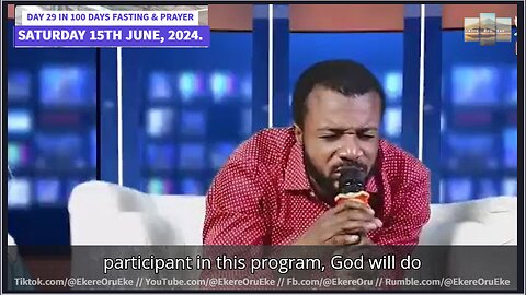 DAY 29 IN 100 DAYS FASTING AND PRAYER // FROM GUTTER TO PALACE // SATURDAY 15 TH JUNE, 2024