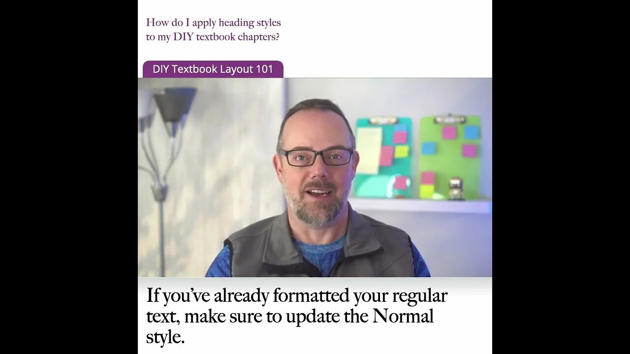 How do I apply heading styles to my DIY textbook chapters?