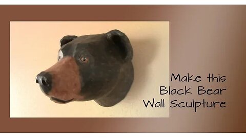 Black Bear Faux Trophy Mount Pattern