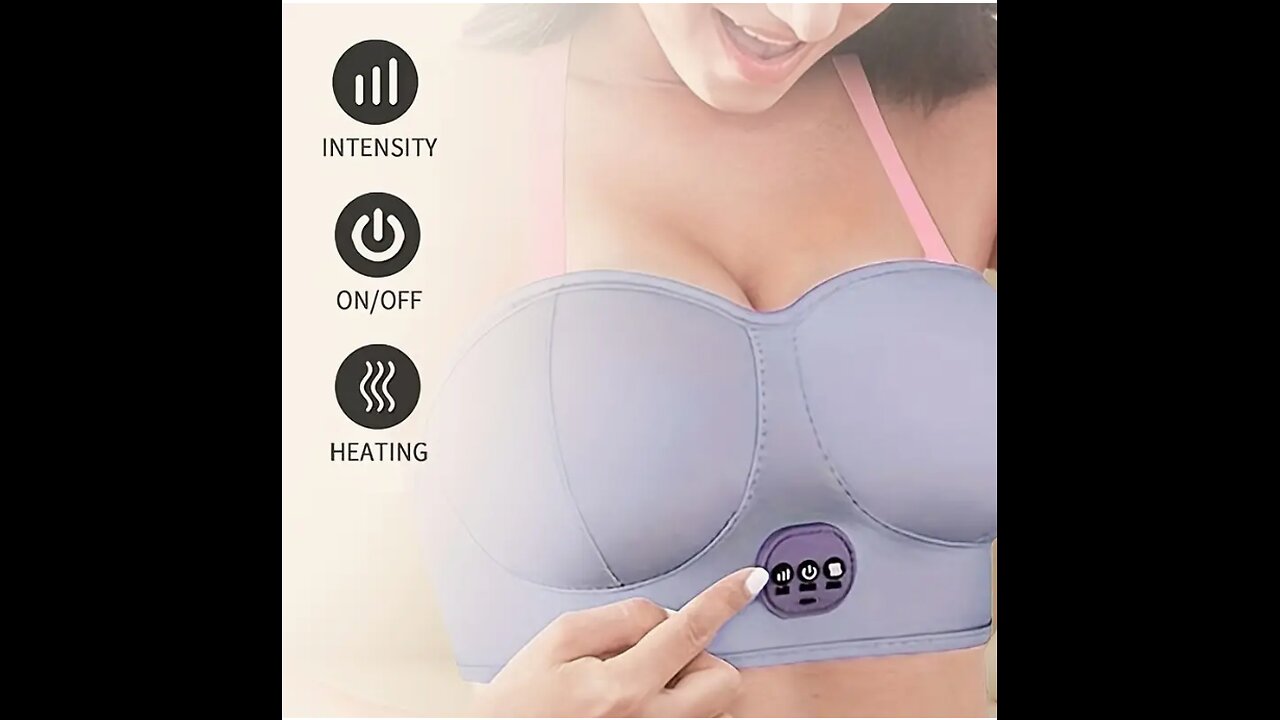 💖 Elevate Your Confidence & Comfort with the USB Rechargeable Breast Massage Bra! 💖