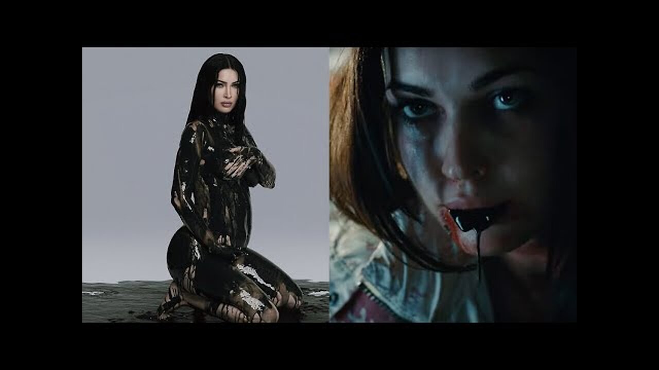 SATANIC WITCH MEGAN FOX ANNOUNCES SHE IS HAVING A DEMONIC BABY WHILE COVERED IN BLACK GOO!