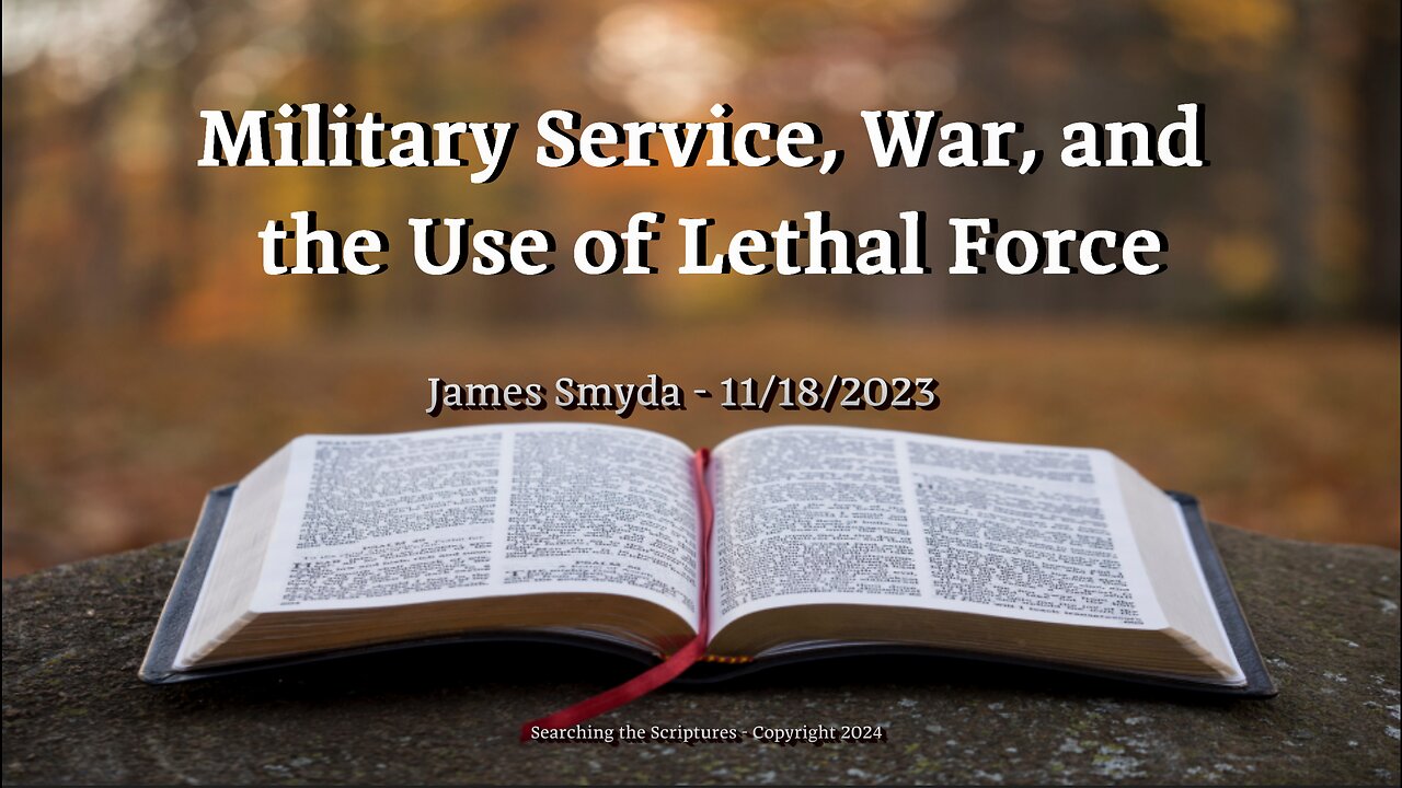 James Smyda - Military Service, War, and The Use of Lethal Force