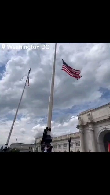 Washington DC: American flag replaced with Palestinian. You still think it's just about the Jews?