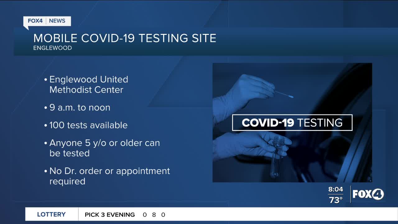 Mobile COVID-19 testing site in Englewood