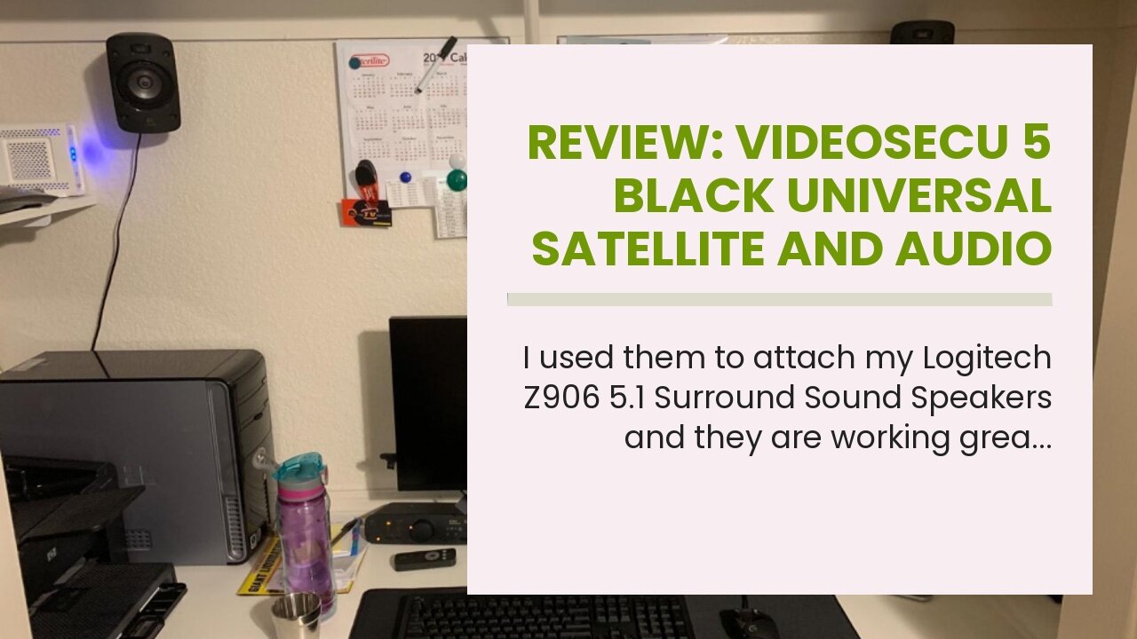 Review: VideoSecu 5 Black Universal Satellite and Audio Speaker Mount Bracket for Wall or Ceili...