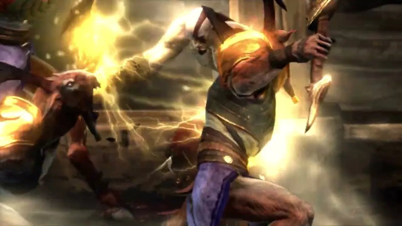 Conveyor Belt On Fire Fight | God of War: Ascension Gameplay Clips