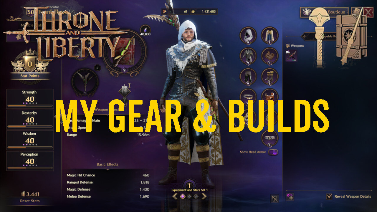Throne and Liberty - My Gear & Builds for Wand + Staff