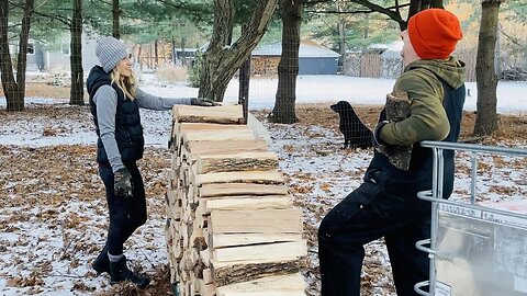 Firewood Stacking and Firewood Chatting