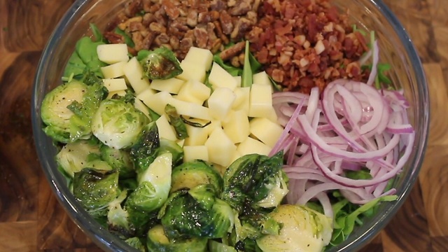 Arugula and Brussels sprout salad