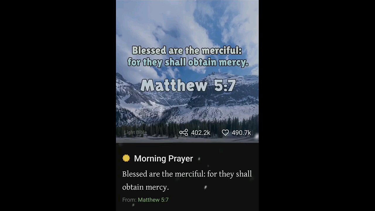 Matthew 5:7 (KJV)