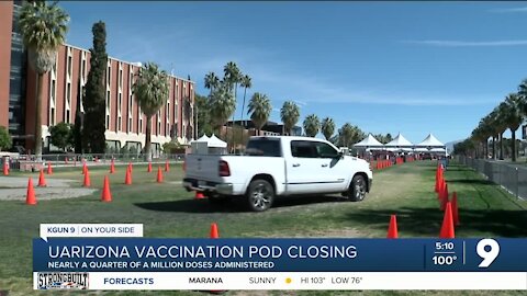 UArizona state-run vaccination POD closing