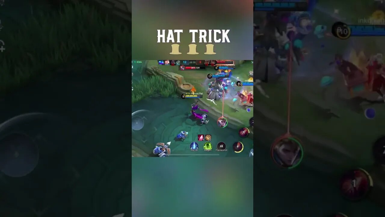 Pharsa Hat Trick ☠️☠️☠️ #mlbb #mobilelegends #youtubeshorts #shorts