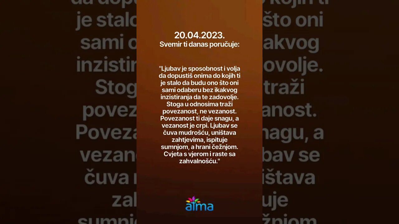 Poruka Svemira 20.04.2023. 💙