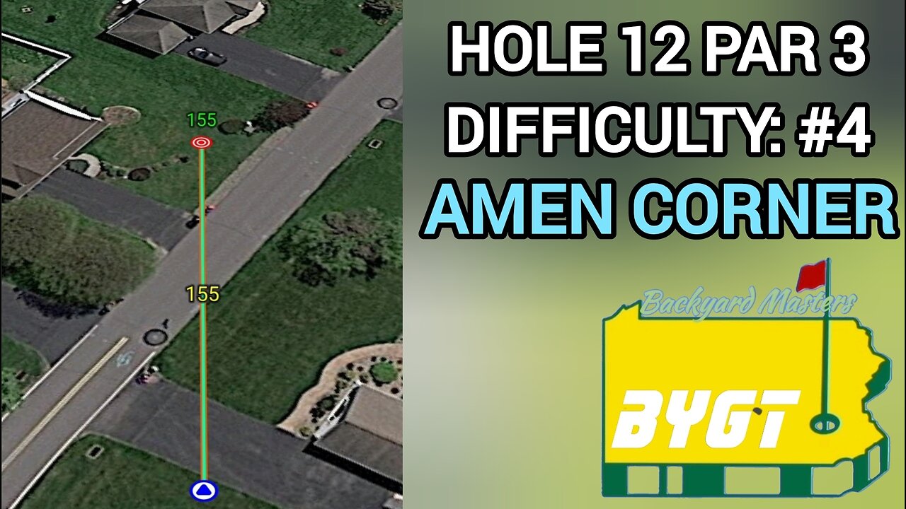 Hole 12 Par 3 'Amen Corner' | 2024 Backyard Masters | BYGT (Back-Yard Golf Tour)