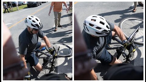 Biden falls while riding his bike