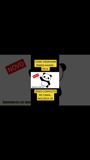 CONO DESENHAR PANDA KAWAII - FÁCIL #desenho #shorts #desenholivre #desenhofacil #desenhofofo