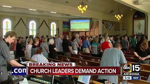 Church leaders demand action in wake of mass shootings