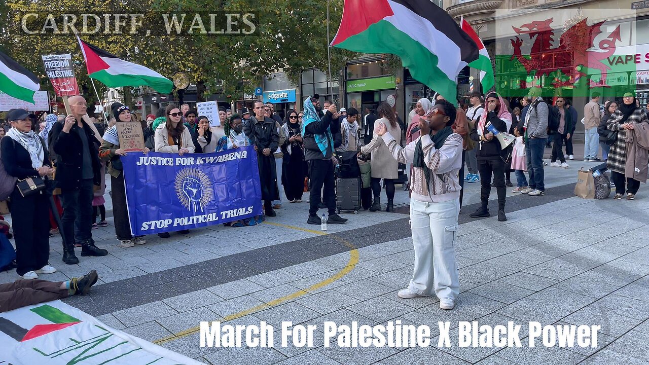 March For Palestine X Black Power, Canal Quarter Cardiff