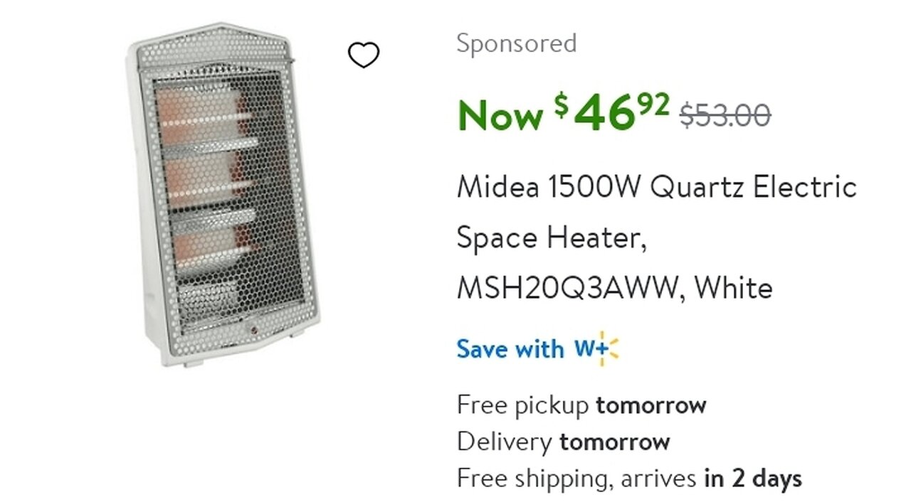 Midea Quartz Radiant Heater REVIEW $46.99 From Wal-Mart