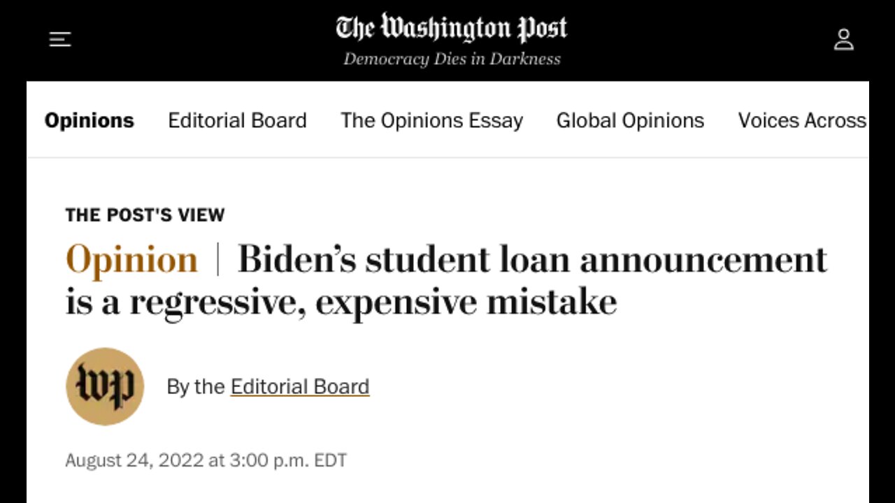 Biden uses student debt to buy votes and benefit donors