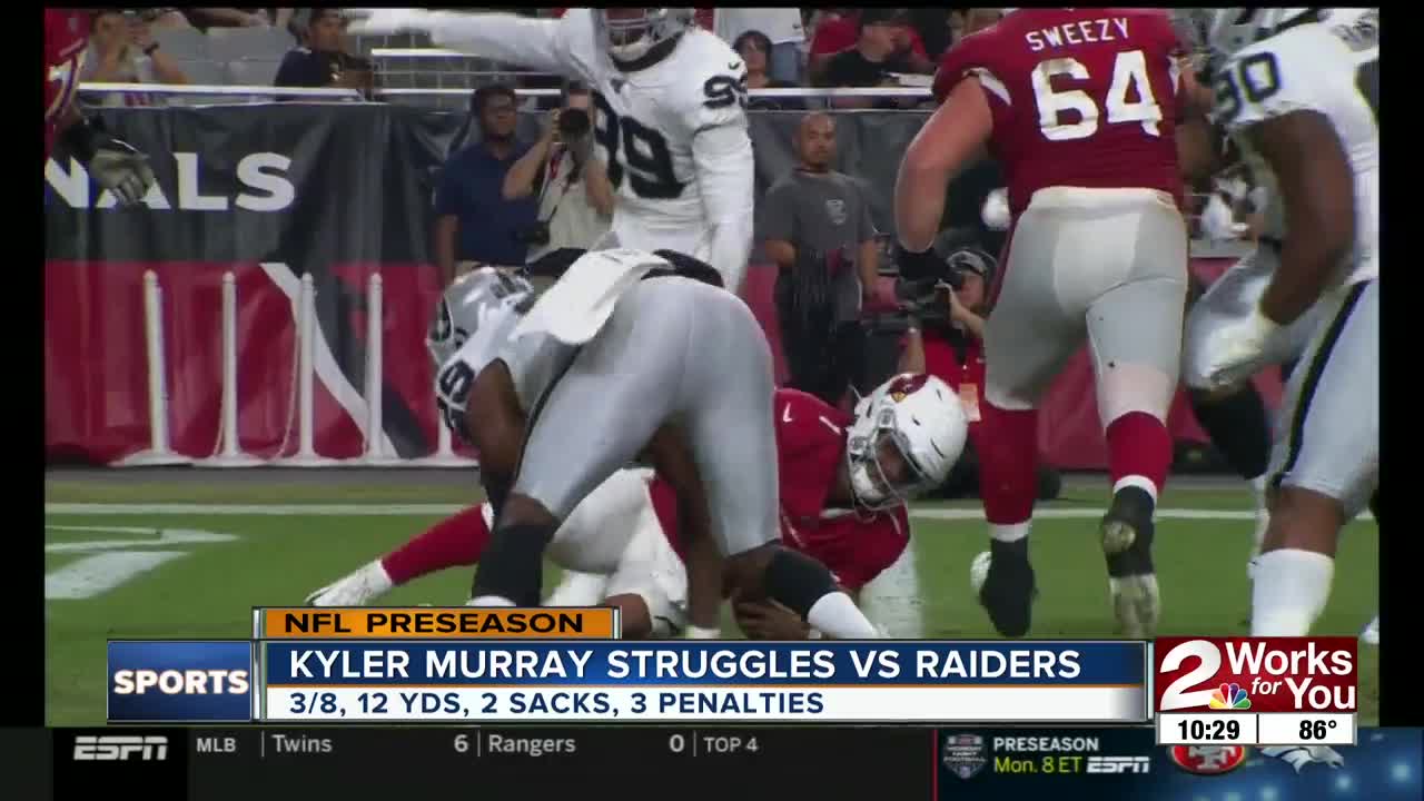 Kyler Murray Struggles vs Raiders in Preseason