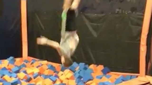 Trampoline Park Backflip Gone Wrong